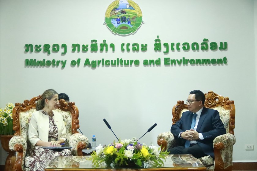 ລມຕ ກະຊວງກະສິກໍາ ແລະ ສິ່ງແວດລ້ອມ ຕ້ອນຮັບເອກອັກຄະລັດຖະທູດ ຕວັກກີ