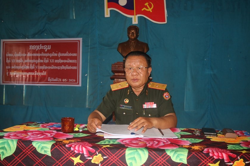 ກອງບັນຊາການທະຫານເມືອງບຸນໃຕ້ ເຜີຍແຜ່ເຊື່ອມຊຶມມະຕິກອງປະຊຸມໃຫຍ່ຄັ້ງທີ XII ຂອງພັກ