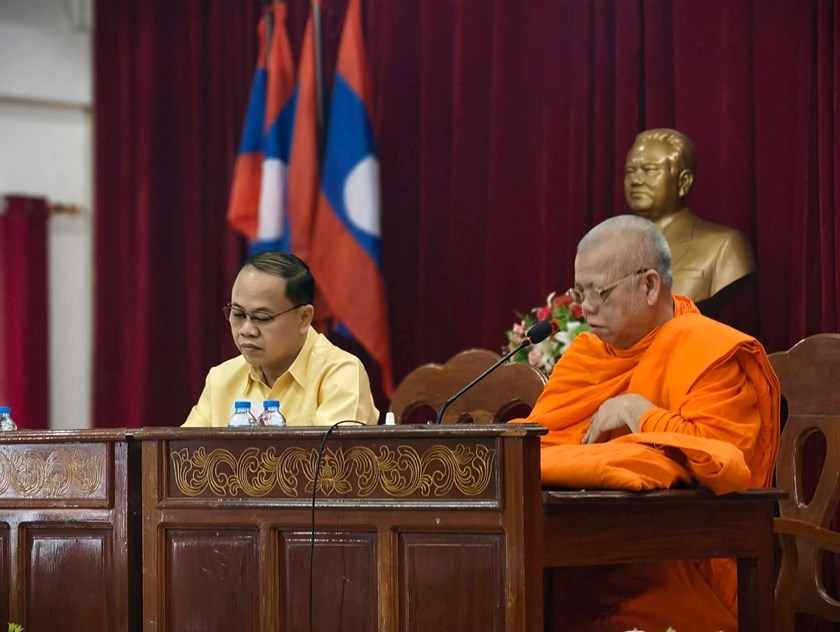 ປະທານ ອພສ ແຂວງຫຼວງພະບາງ ຊຸກຍູ້ວຽກງານພຸດທະສາສະໜາ ຢູ່ເມືອງນານ