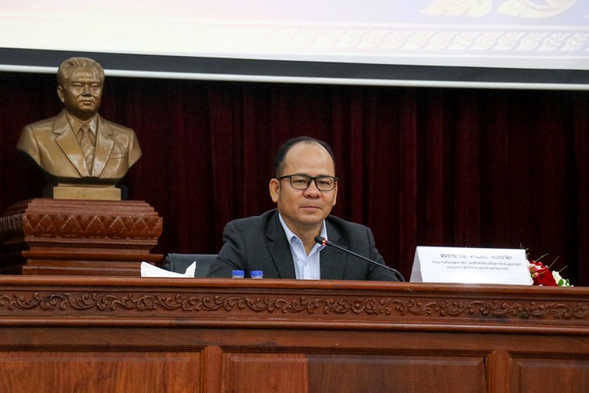 ຮອງຫົວໜ້າ ຄອສພ ປາຖະກະຖາວັນສໍາຄັນຂອງພັກ ຂອງຊາດ ຢູ່ກະຊວງອຸດສາຫະກໍາ ແລະ ການຄ້າ