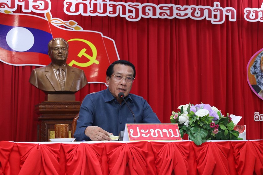 ສະຫາຍ ວັນໄຊ ພອງສະຫວັນ ເຄື່ອນໄຫວຢ້ຽມຢາມ ແລະ ເຮັດວຽກຢູ່ເມືອງສຳພັນ