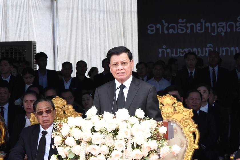ພິທີຊາປະນະກິດສົບລະດັບຊາດ ສະຫາຍ ໄຊສົມພອນ ພົມວິຫານ ຈັດຂຶ້ນຢ່າງສົມກຽດ