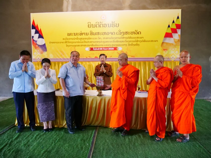 ໂຄງການກໍ່ສ້າງຫໍທໍາມະສະພາ ແຂວງຫຼວງພະບາງ ສຳເລັດແລ້ວ 68%