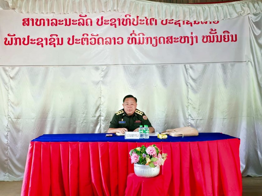 ຫ້ອງຊາຍແດນ ກອງບັນຊາການທະຫານແຂວງໄຊຍະບູລີ ຊຸກຍູ້ວຽກງານຢູ່ກອງຮ້ອຍທະຫານຊາຍແດນ 157