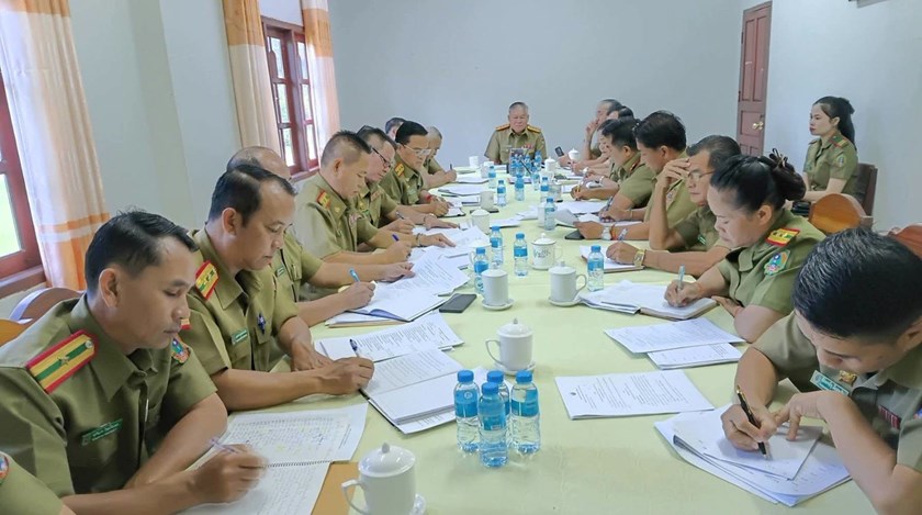 ຄະນະຮັບຜິດຊອບ ລົງຊຸກຍູ້ການກໍ່ສ້າງໜ່ວຍພັກປອດໃສເຂັ້ມແຂງໜັກແໜ້ນ ຢູ່ ວຕຊ ເລກ II ສະຫວັນນະເຂດ