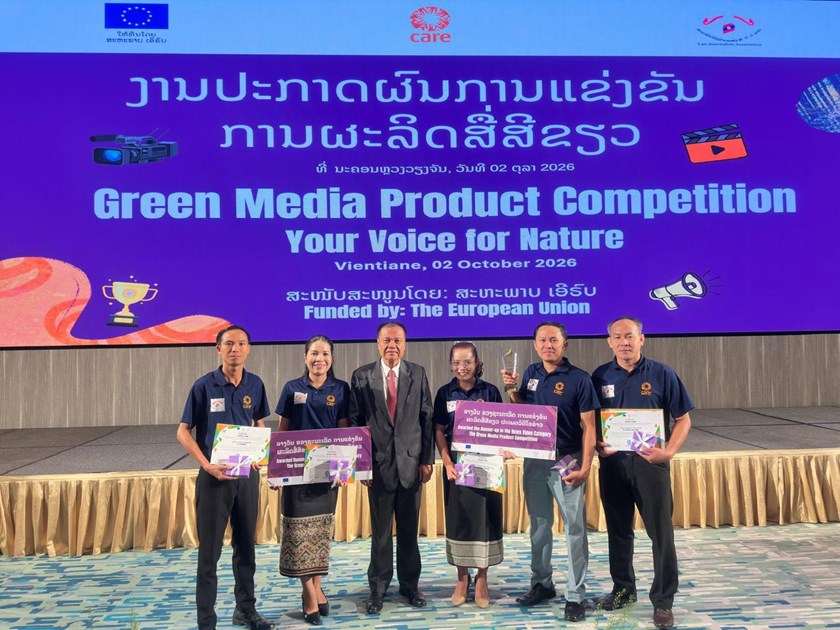 ທີມນັກຂ່າວ ແຂວງສາລະວັນ ຍາດໄດ້ລາງວັນຮອງຊະນະເລີດ ປະເພດຂ່າວວິດີໂອ ຈາກການແຂ່ງຂັນຜະລິດສື່ສີຂຽວທົ່ວປະເທດ