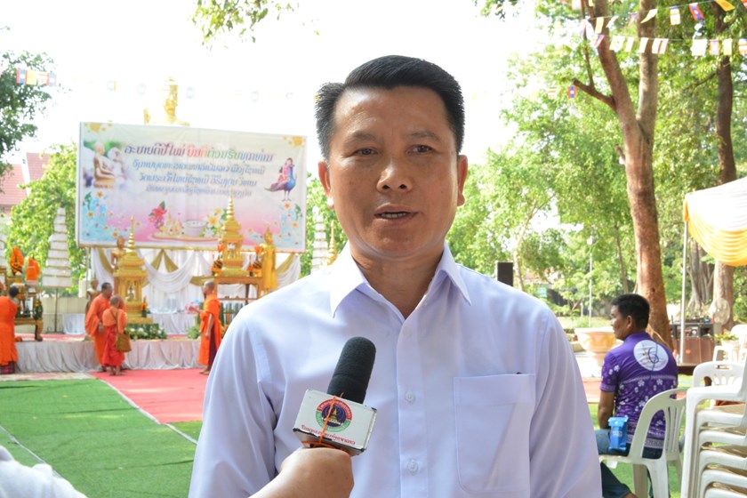 ພະສົງສຳມະເນນ ພ້ອມດ້ວຍອຳນາດການປົກຄອງເມືອງໄຊທານີ ຮ່ວມພິທີອັງເຊີນພະພຸດທະຮູບລົງຫົດສົງ