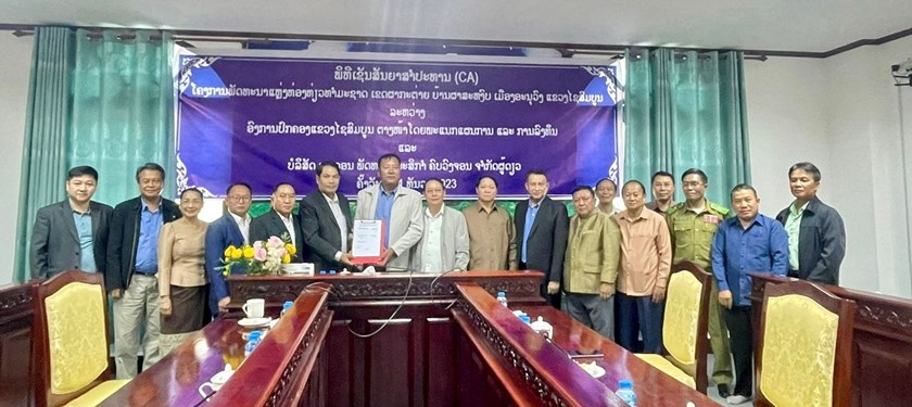 ລົງນາມຮ່ວມມື ພັດທະນາແຫຼ່ງທ່ອງທ່ຽວທຳມະຊາດ ເຂດຜາກະຕ່າຍ ເມືອງອະນຸວົງ 