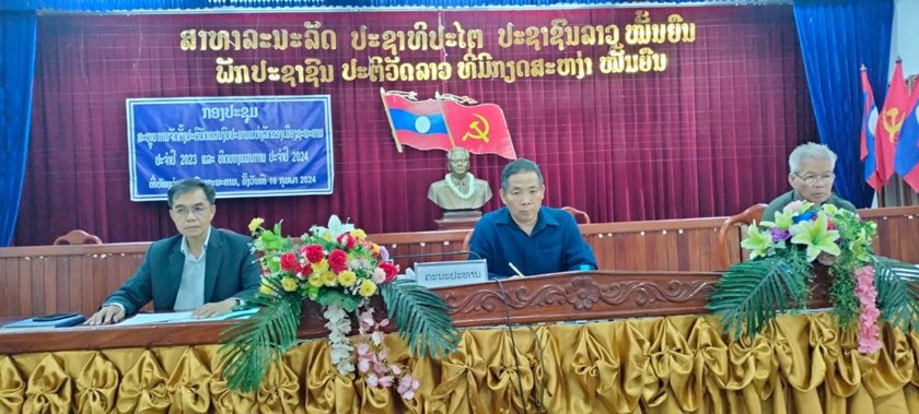ຊະນະຄາມ ສະຫຼຸບການຈັດຕັ້ງປະຕິບັດແຜນງົບປະມານແຫ່ງລັດປະຈຳປີ 2023