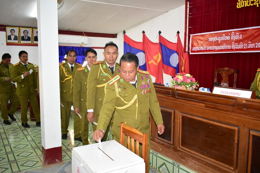ໜ່ວຍພັກພະແນກພາລາທິການ ປກສ ເມືອງຊະນະຄາມ ເປີດກອງປະຊຸມໃຫຍ່ ຄັ້ງທີ II.