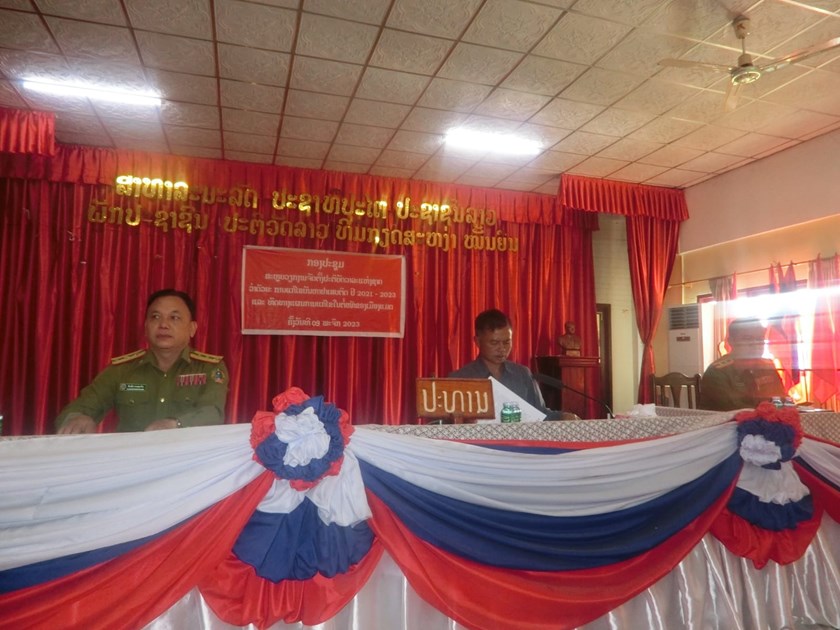 ປກສ ເມືອງແມດສະຫຼຸບການຈັດຕັ້ງປະຕິບັດວາລະແຫ່ງຊາດ ວ່າດ້ວຍການແກ້ໄຂບັນຫາຢາເສບຕິດ 2021 – 2023