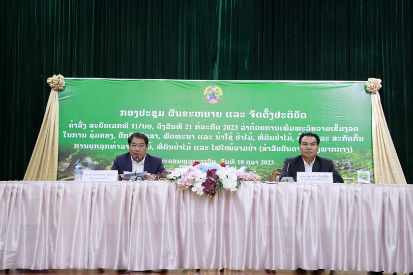 ທົບທວນສະພາບການຄຸ້ມຄອງປົກປັກຮັກສາປ່າໄມ້