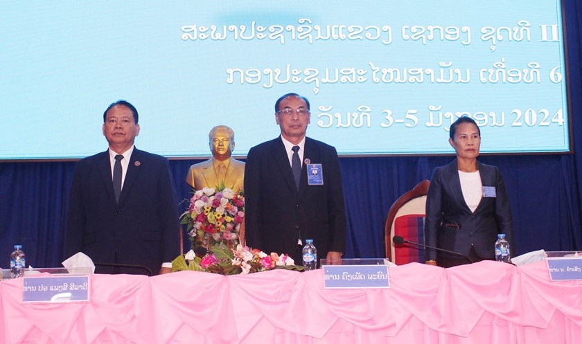 ສພຂ ເຊກອງ ດໍາເນີນກອງປະຊຸມສະໄໝສາມັນເທື່ອທີ 6