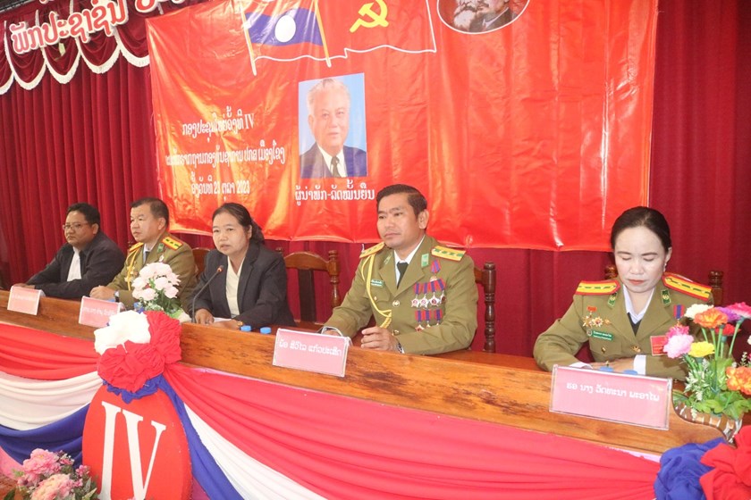 ສຳເລັດກອງປະຊຸມໃຫຍ່ ຄັ້ງທີ lV ຄະນະພັກຮາກຖານກອງບັນຊາການ ປກສ ເມືອງໂຂງ