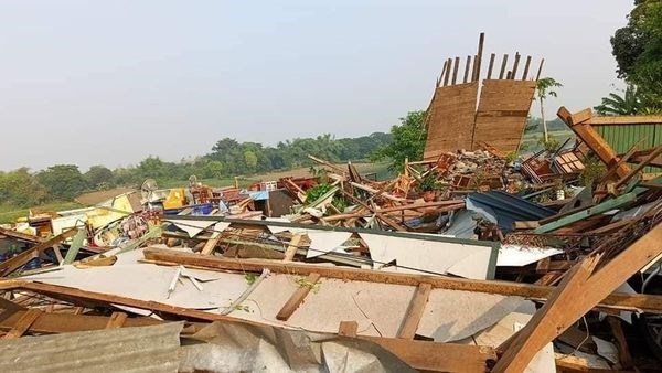 ລົມພາຍຸພັດເຂົ້າເມືອງທຸລະຄົມ ໄດ້ຮັບຜົນເສຍຫາຍຫຼາຍຈຸດ