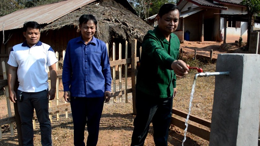 ໂຄງການກໍ່ສ້າງນ້ຳລິນ ບ້ານນ້ຳຍາບ ສຳເລັດຮ້ອຍສ່ວນນຮ້ອຍ