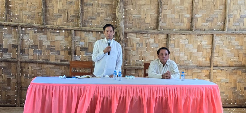 ປະທານ ທນຊ ຢ້ຽມຢາມ ແລະ ຊຸກຍູ້ການພັດທະນາ ກຸ່ມບ້ານຈຽງຕູບ.