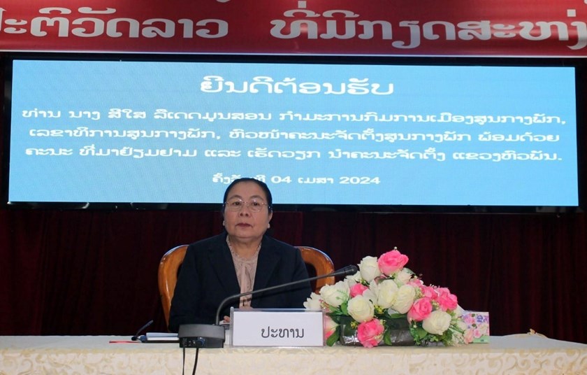 ຫົວໜ້າຄະນະຈັດຕັ້ງສູນກາງພັກ ເຄື່ອນໄຫວເຮັດວຽກ ຢູ່ແຂວງຫົວພັນ